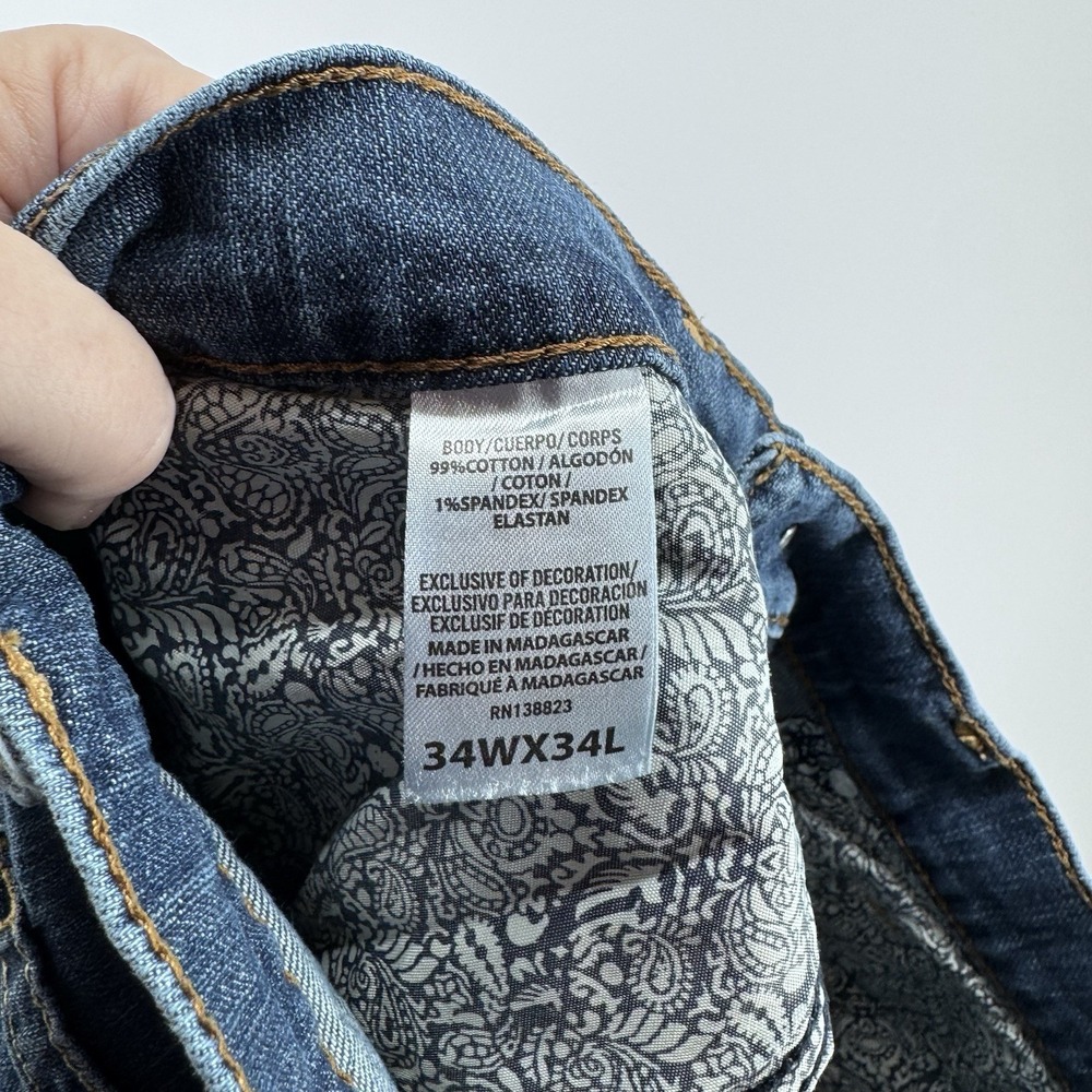 Cody James Men’s Slim Straight Jeans, No Stretch - Picture 9 of 10